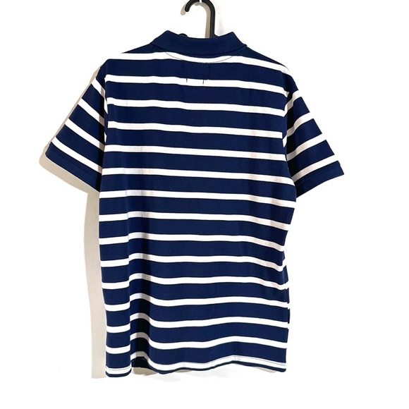 PIOMBO Organic Cotton Piquet Polo Shirt With Stripes In Navy Blue Size XL NEW - Picture 5 of 14